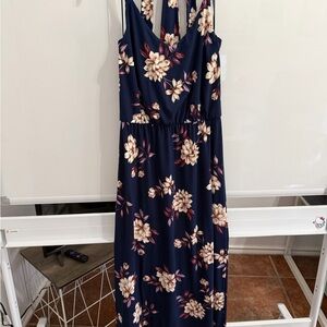 Nine Britton Dark Blue Floral Maxi Dress